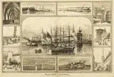 Kaesberg & Oertel, Bilder von der Ostseeküste. Riga und Umgebung., Ryga. Widoki miasta i okolic, według rysunków Roberta Assmusa, 1882 r., drzeworyt sztorcowy, wym. 28