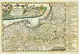 Johann Georg Schreiber, Das Königreich Preussen zufinden bey?, Mapa Królestwa Pruskiego, pochodząca z dzieła ?Atlas Selectus??, Lipsk, ok. 1750 r., miedzioryt kolorowany, 18