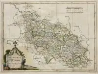 Bartolomeo Borghi, La Slesia Prussiana, Mapa Śląska, pochodząca z dzieła ?Atlanto geografico?, wyd. Pazzini Carli, Siena, 1798-1800, miedzioryt kolorowany, wym. 23