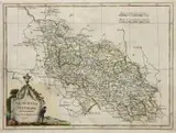 Bartolomeo Borghi, La Slesia Prussiana, Mapa Śląska, pochodząca z dzieła ?Atlanto geografico?, wyd. Pazzini Carli, Siena, 1798-1800, miedzioryt kolorowany, wym. 23