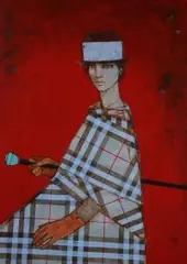 Burbery, 2015 by Michał Warecki, 2015, akryl, płótno, sold Dec 2015