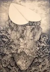 Anna Kloc, Psychopompos, 2014, 2014, grafit, papier