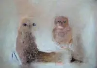 Edyta Duduś, Sowy VII, 2015, 2015, akryl, płótno
