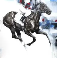 Adrian Tkaczyk, Rider 17, 2015, 2015, akryl, płótno