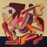 Dilan Abdulla, Bez tytułu III z serii "Formy barwne", 2015, 2015, olej, płótno