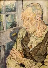 Mela Muter, Portret rybaka, olej, płótno
