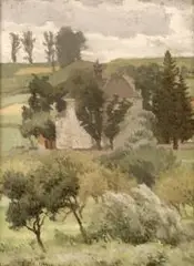 Adam Bunsch, Cerkiew w Bucnowie, 1922 r., 1922, olej, płótno