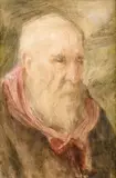 Portret starca by Teodor Axentowicz, pastel, papier, sold Jul 2015