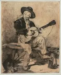 Edouard Manet, Gitarzysta, 1861 r., 1861, akwaforta, 29