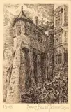 Janusz Benedyktowicz, Wawel. Kurza Stopka, 1948 r., 1948, akwaforta, papier, 12