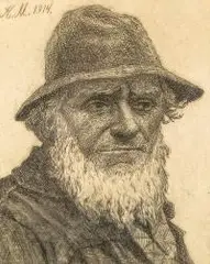 Karol Mondral, Głowa rybaka, akwaforta, papier, 12
