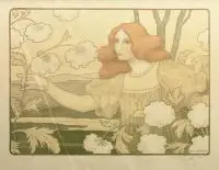 Paul Berthon, Kule śniegu, litografia barwna, papier