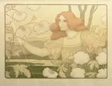 Paul Berthon, Kule śniegu, litografia barwna, papier