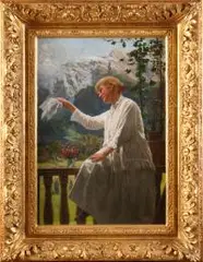 Antoni Kozakiewicz, Pożegnanie, 1903 r., 1903, olej, płótno, 58