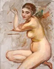 Roman Kramsztyk, Akt, olej, płótno