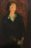 Eugeniusz Eibisch, Femme au chemisier vert, ok. 1930 r., 1930, olej, płótno