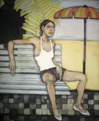 Viola Głowacka, Ławka, 2013, 2013, tempera, płótno