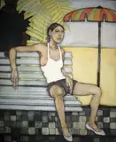 Viola Głowacka, Ławka, 2013, 2013, tempera, płótno