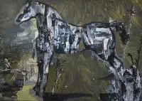 Edyta Hul, Bez tytułu V-5, 2015, 2015, akryl, płótno