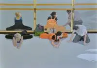 Longin Szmyd, Próba Baletu I, 2015, 2015, akryl, płótno