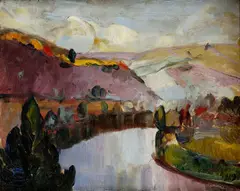 Adalbert Erdely, Riečne zátišie, 1929, olej na plátne