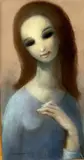 Edita Spannerová, Zamyslená, 1969, pastel na papieri