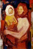 Miláčik by Mária Medvecká, 1971, olej na sololite, sold Jun 2007