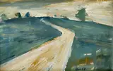 Imrich Vysočan, Cesta, 1958, tempera na kartóne