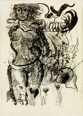 Gabriel Štrba, Zo zátoky Sirén (7. list z Gréckeho denníka), okolo 1970, štetcová litografia na papieri, 17/30