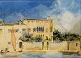 Motív z Talianska by Ladislav Mednyánszky, okolo 1890, kresba ceruzou, kolorovaná akvarelom na papieri, sold Jun 2007