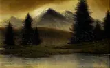 Pri rieke Poprad by Eugen Szepesi-Kuszka, okolo 1910, olej na plátne, sold Jun 2007