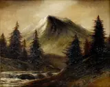 Rieka Poprad by Eugen Szepesi-Kuszka, 1910, olej na plátne, sold Jun 2007