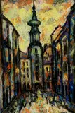 Michalská brána by Janko Alexy, okolo 1955, pastel na kartóne, sold Jun 2007