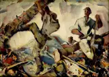 Pri drevároch by Martin Benka, 1943, olej na plátne, sold Jun 2007