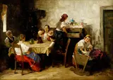 Gyula Gyertyáni-németh, V izbe, 1920, olej na plátne