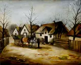 György Németh, Konský povoz na dedine