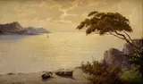 Franz Martiny, Západ slnka, okolo 1920, olej na plátne