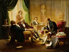 Albert Graefle & gräfle, Domáci koncert, okolo 1870, olej na dreve
