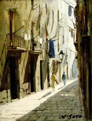 Taliansky motív II. by De Soto, okolo 1920, olej na plátne, sold Jun 2007
