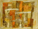 V labyrinte by Katarína Alexyová-Fígerová, 2007, akryl, kombinácia techník na plátne, sold Jun 2007