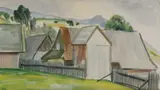 Matilda Čechová, Zázrivá I., okolo 1950, akvarel na papieri