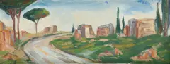 Matilda Čechová, Via Apia, okolo 1946, olej na kartóne