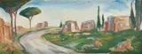 Matilda Čechová, Via Apia, okolo 1946, olej na kartóne