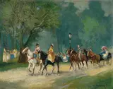 István Burchard-Bélaváry, Schönbrunn, okolo 1890, olej na kartóne
