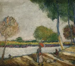 Pri jazere by Kotász, okolo 1910-20, olej na plátne, sold Mar 2007