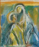 Jozef Tekel Teodor, Pieta, 1915, pastel na novinovom papieri