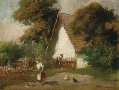 Ágoston Ács, Na priedomí II., okolo 1910, olej na plátne