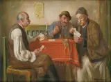 G. Horváth Andor., V hostinci, okolo 1930, olej na plátne