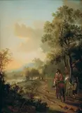 Jan Dirksz Both, Jazdci v krajine, okolo 1750, olej na dreve