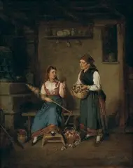 Hermann Kern, V kuchyni, 1875, olej na plátne